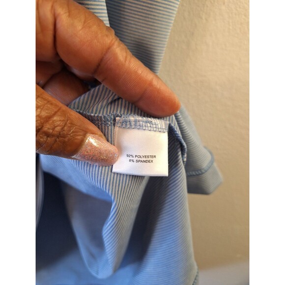 Peter Millar Blue Striped Polo Shirt - Picture 7 of 8